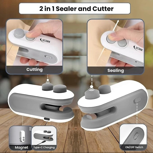 Portable 2 in 1 Sealer And Cutter Machine